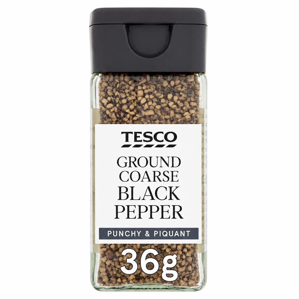 Tesco Coarse Black Pepper 50G
