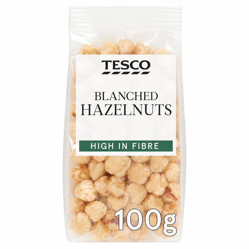 Tesco Whole Blanched Hazelnuts 100G