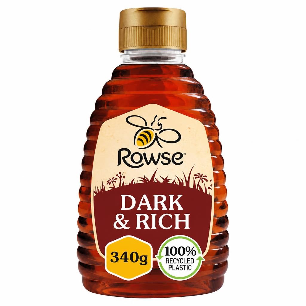 Rowse Squeezy Honey Dark & Rich 340G