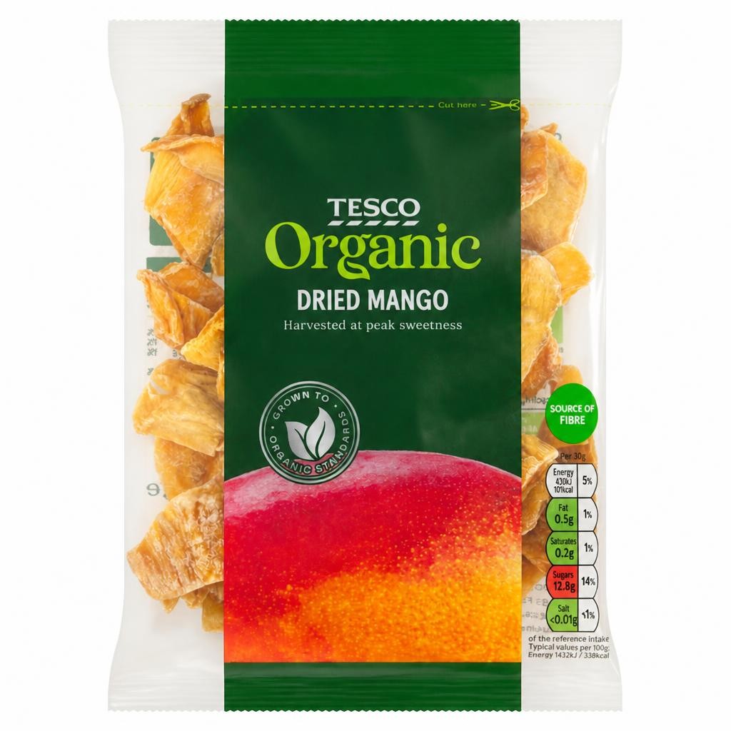 Tesco Organic Dried Mango 100G