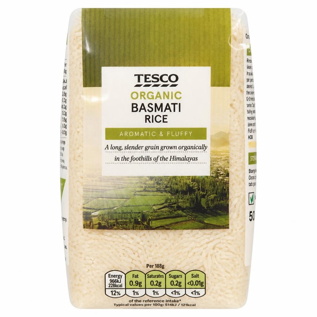 Tesco Organic Basmati Rice 500G