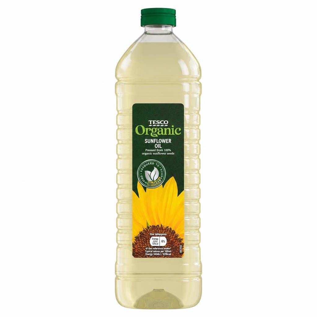 Tesco Organic Sunflower Oil 1L