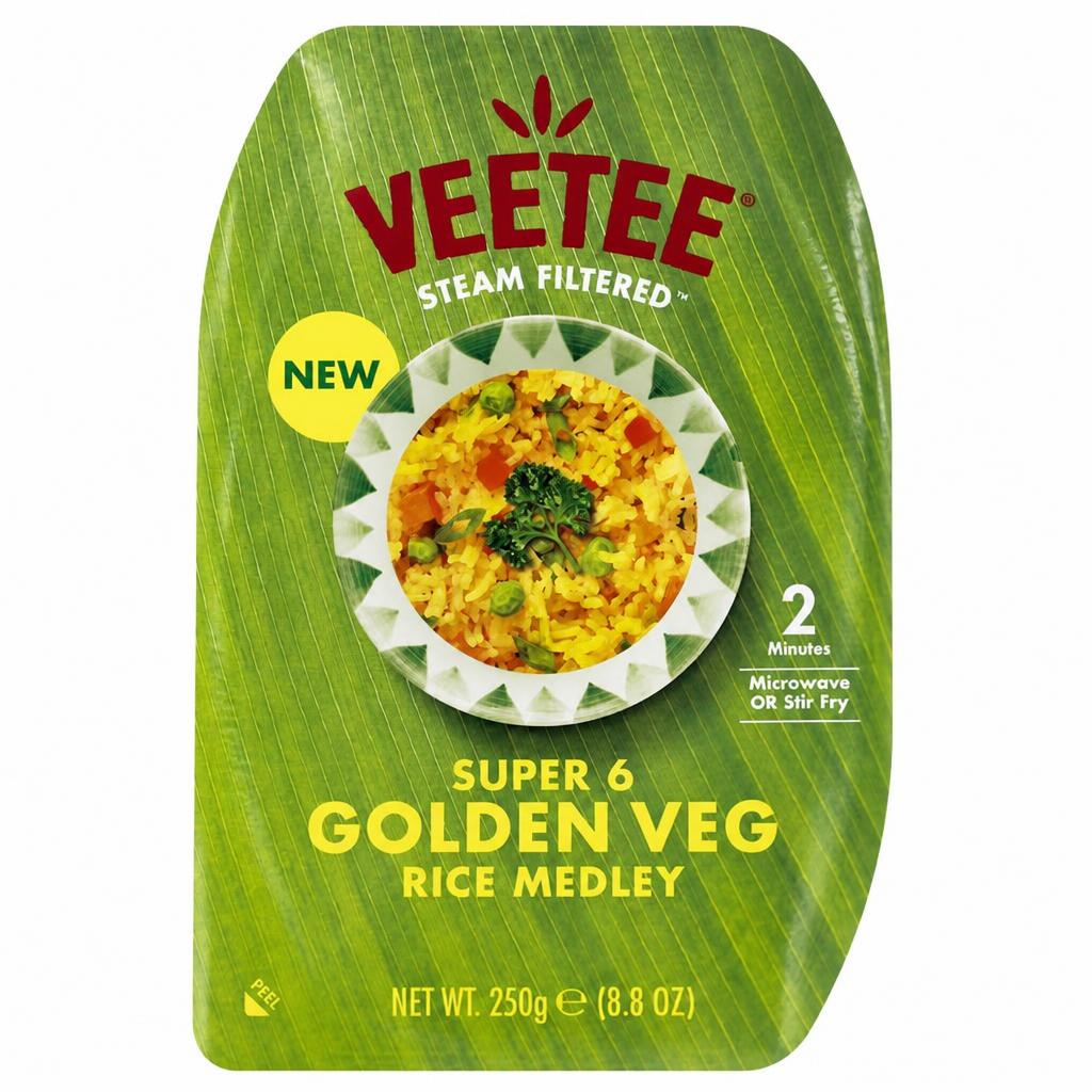 Veetee Super 6 Golden Veg Rice Medley 250g
