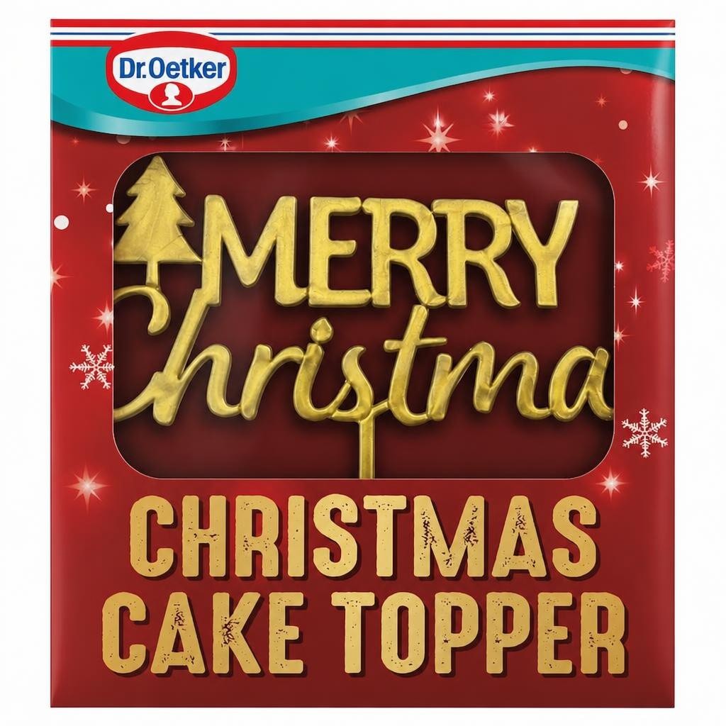 Dr. Oetker Merry Christmas Cake Topper