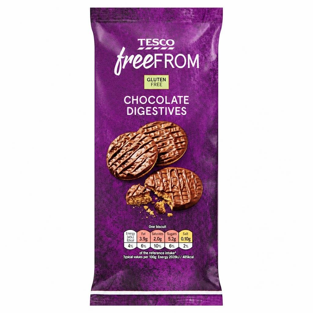 Tesco Free From Chocolate Digestives 166g