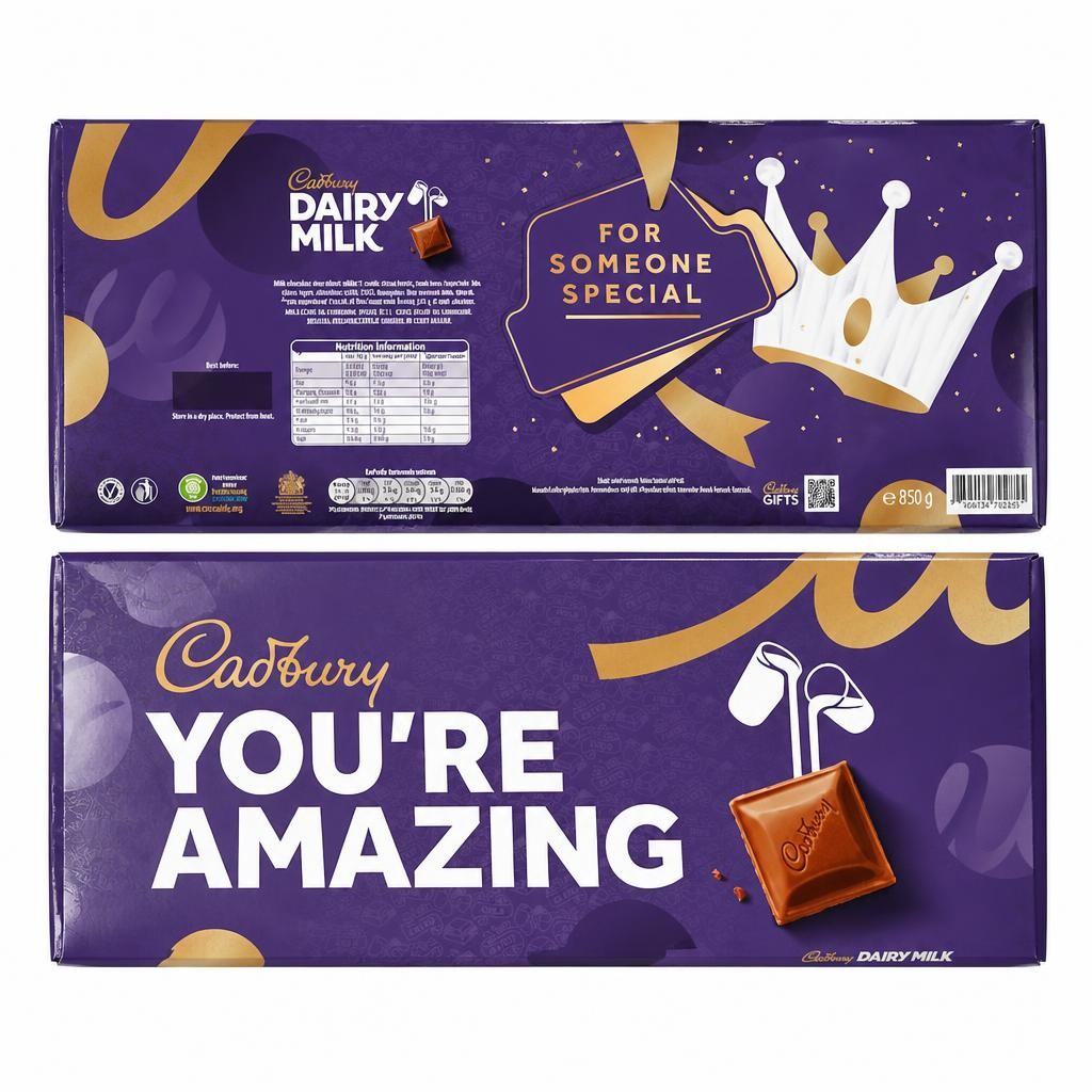 Cadbury Dairy Milk You're Amazing Chocolate Bar 850g