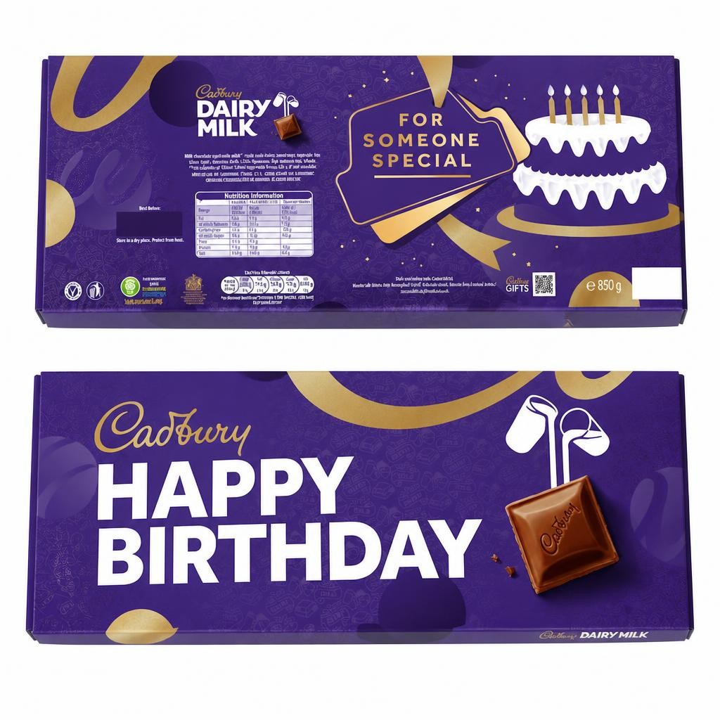 Cadbury Dairy Milk Happy Birthday Chocolate Bar 850g