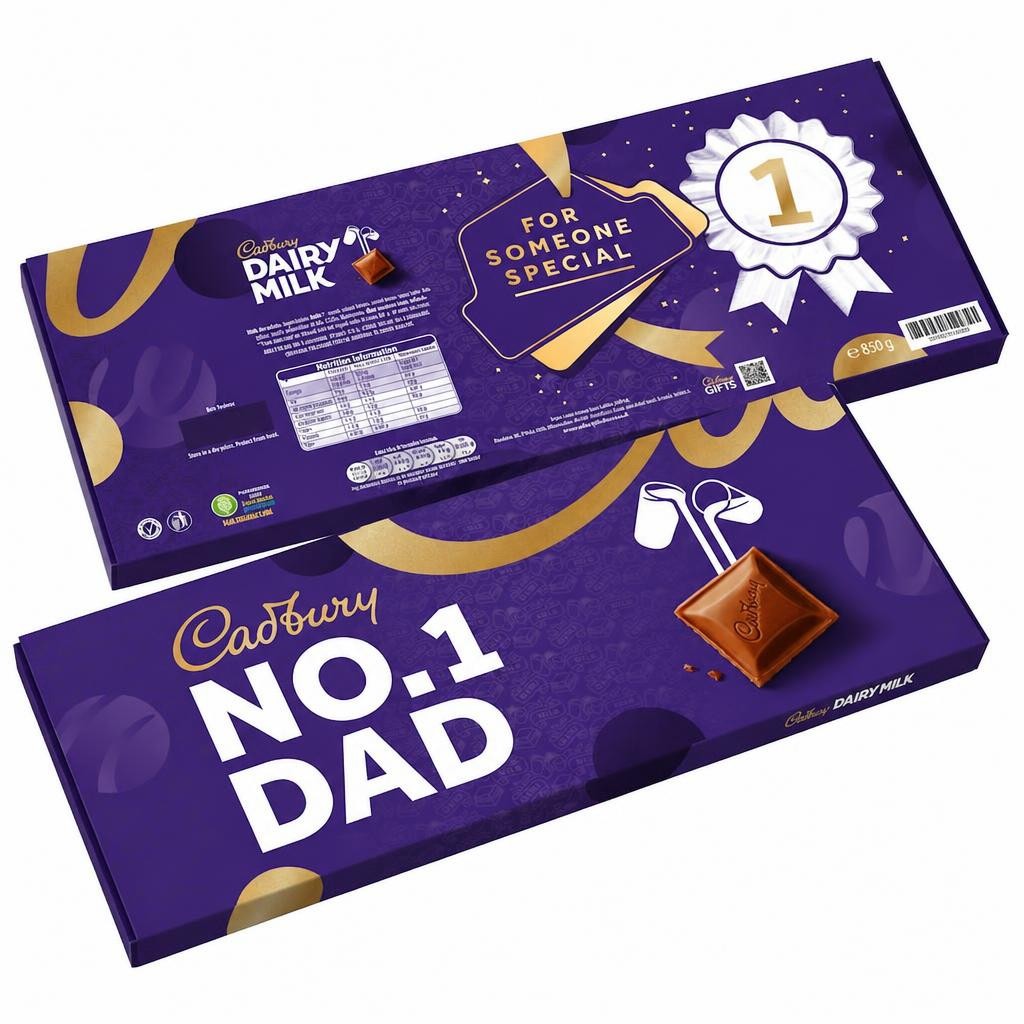 Cadbury Dairy Milk No.1 Dad Chocolate Gift Bar 850g