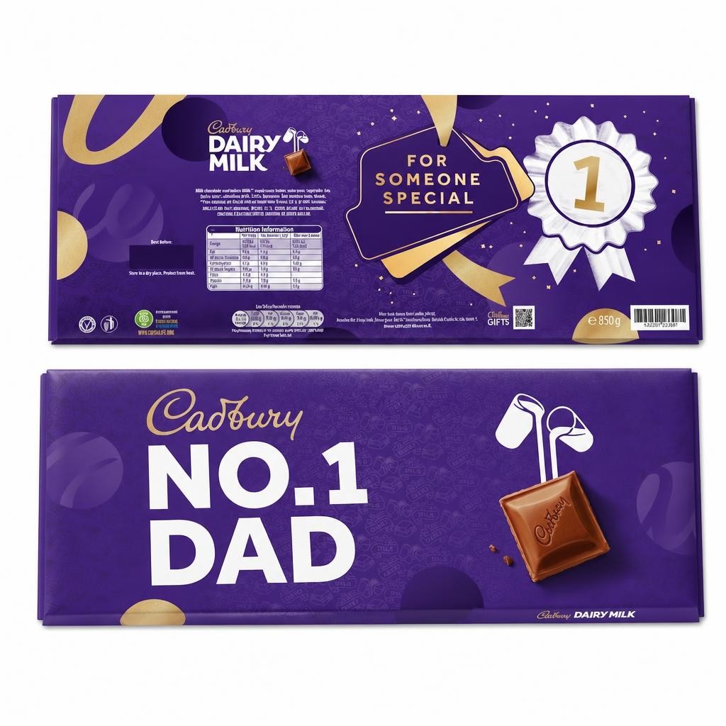 Cadbury Dairy Milk No.1 Dad Chocolate Gift Bar 850g