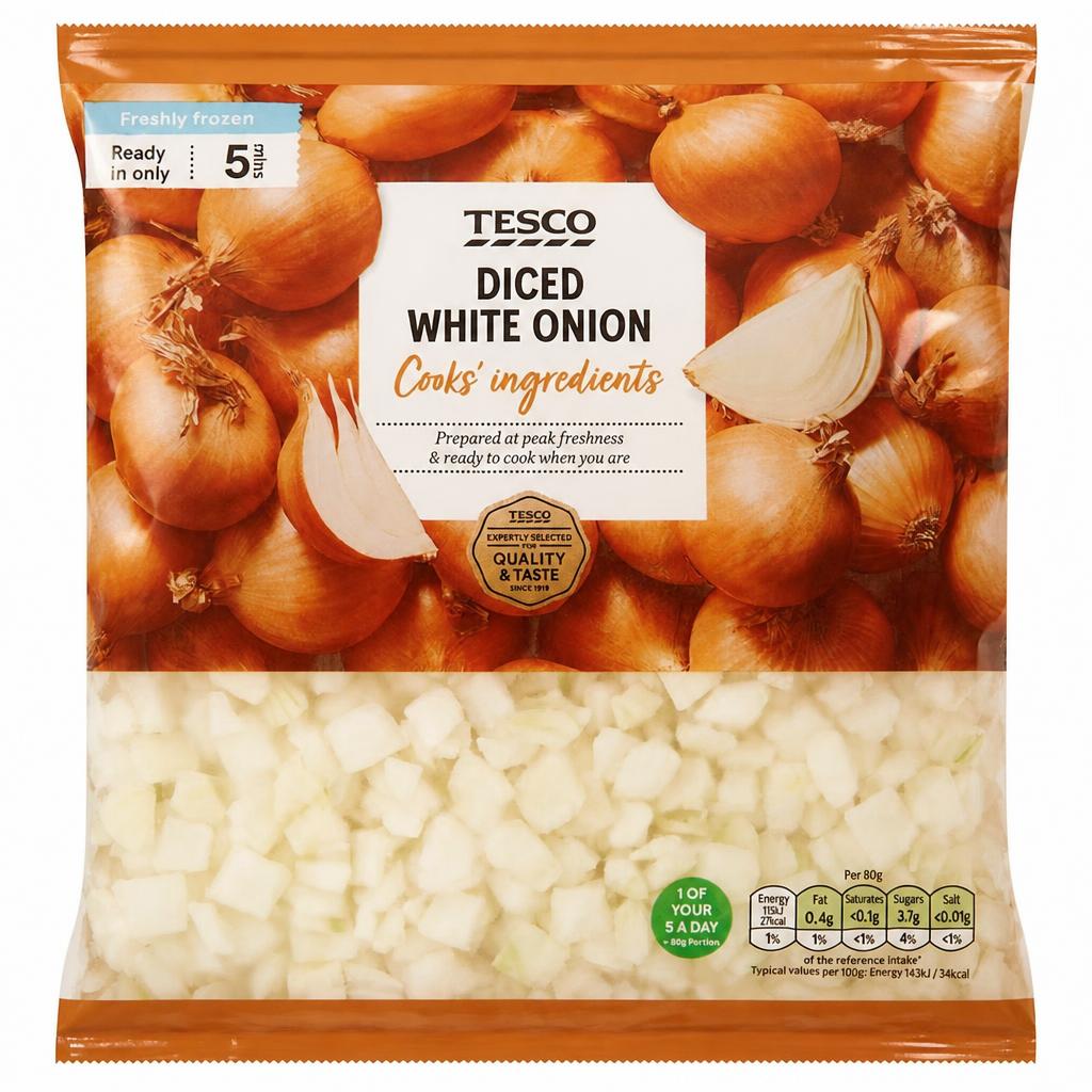 Tesco Frozen Diced Onions 500G