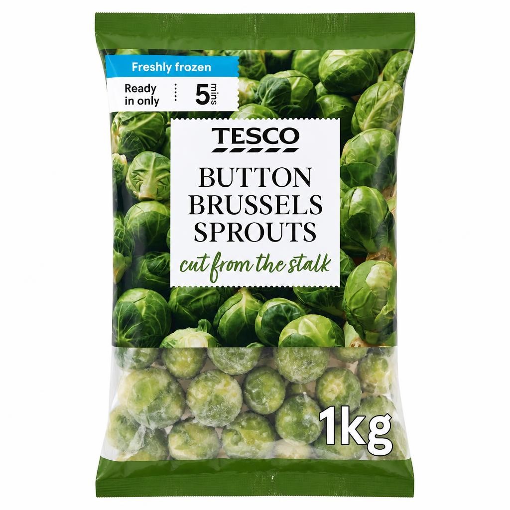 Tesco Frozen Button Brussels Sprouts 1Kg