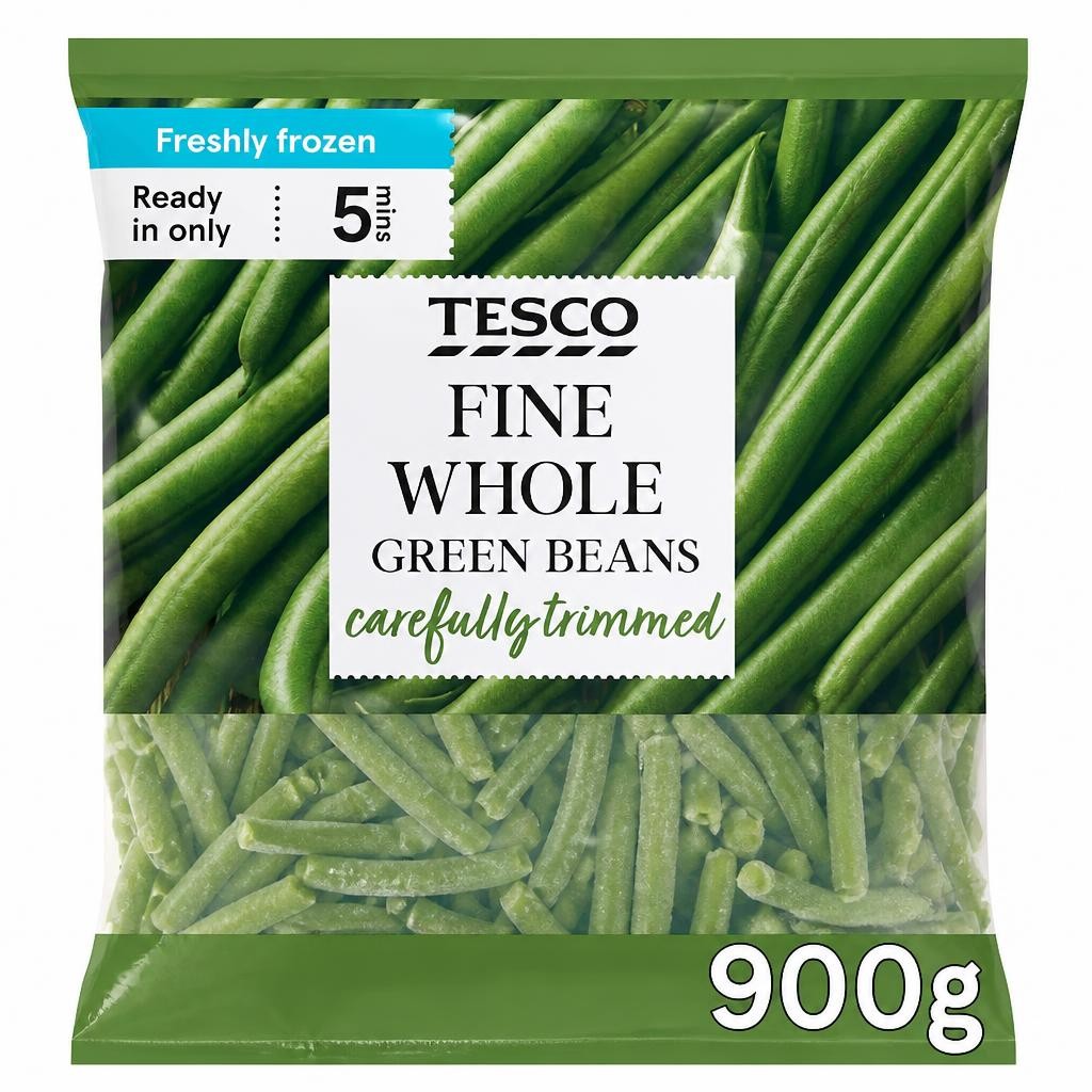 Tesco Very Fine Whole Green Beans 900G