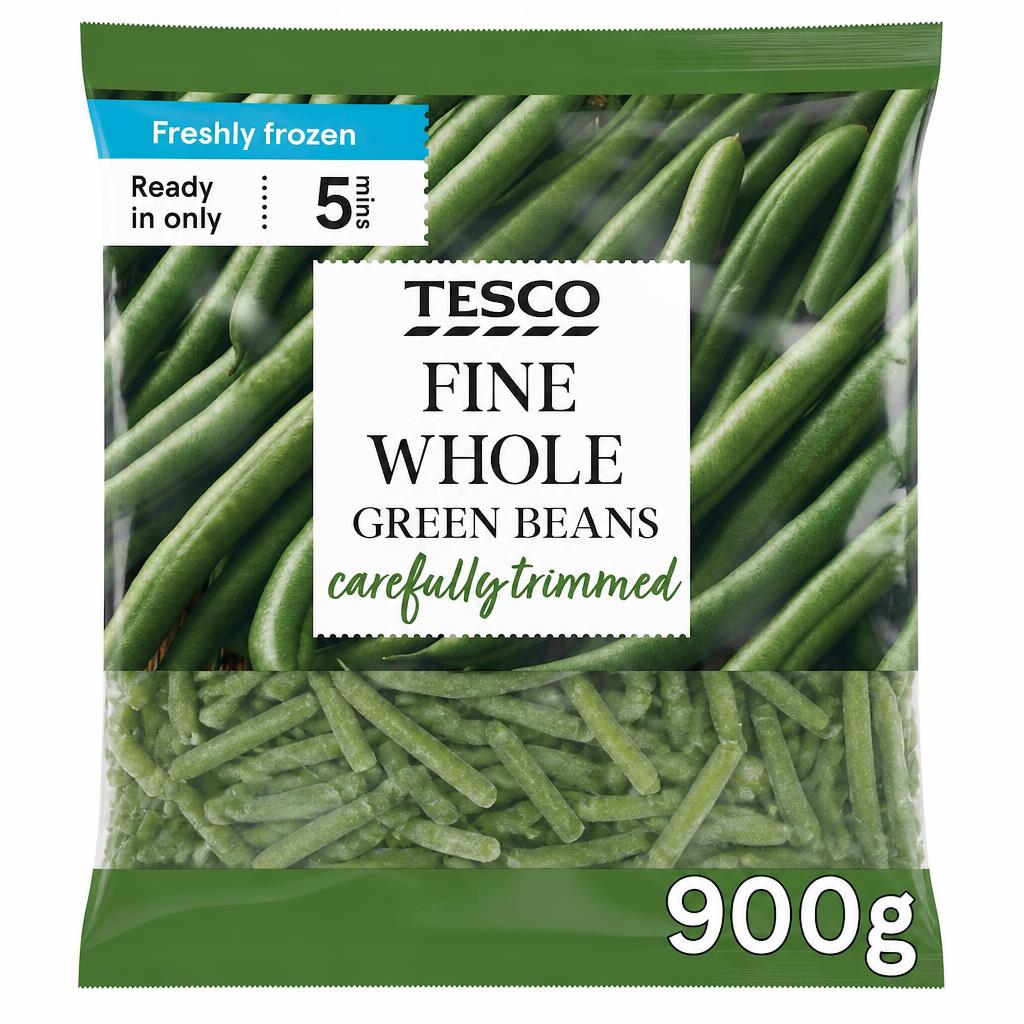 Tesco Very Fine Whole Green Beans 900G