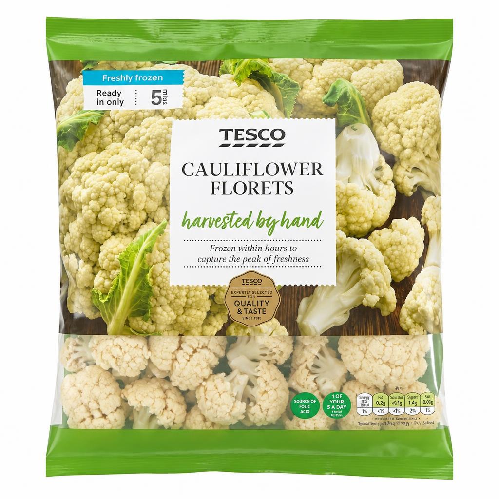 Tesco Cauliflower Florets 900G