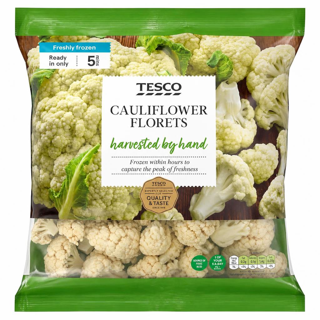 Tesco Cauliflower Florets 900G