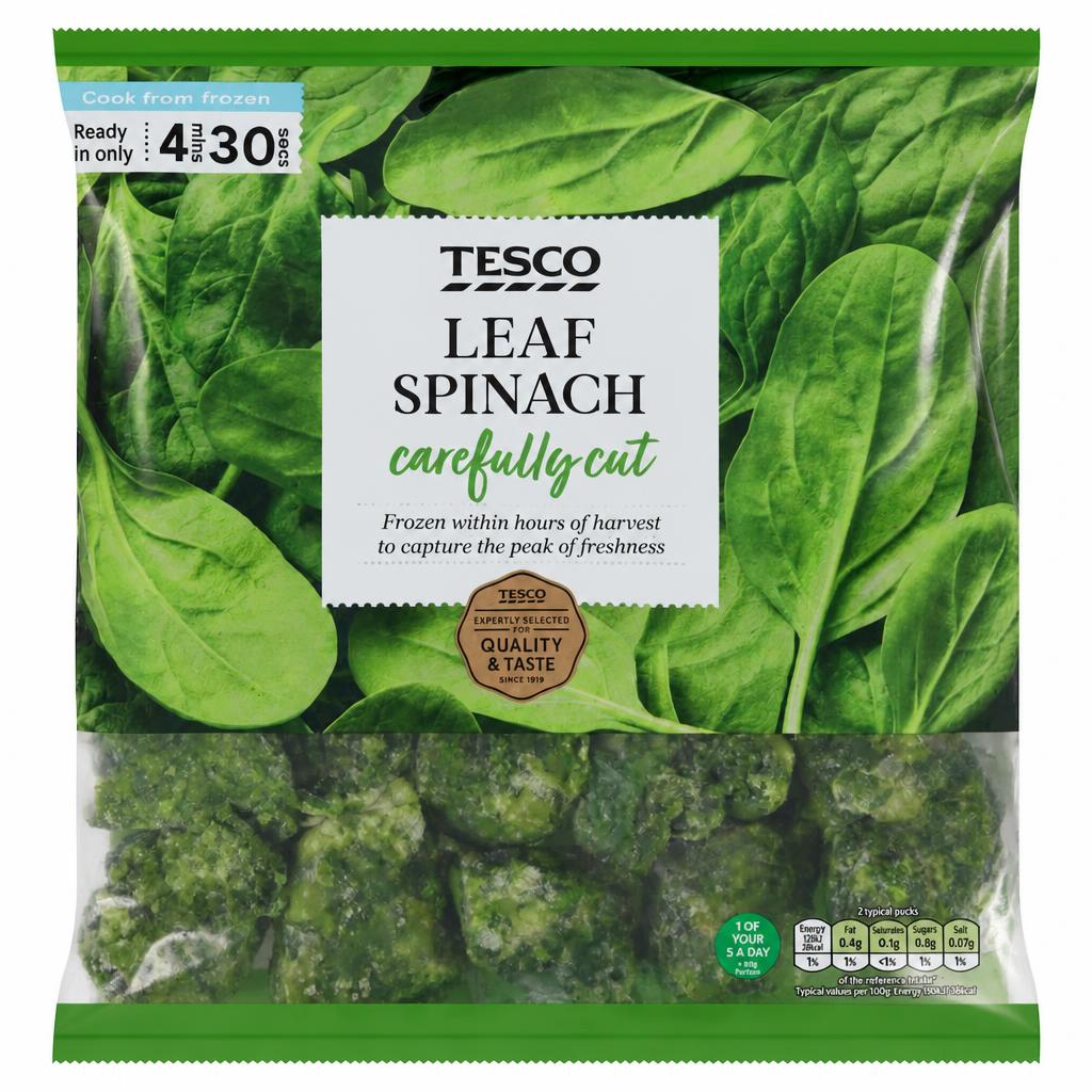 Tesco Leaf Spinach 900G