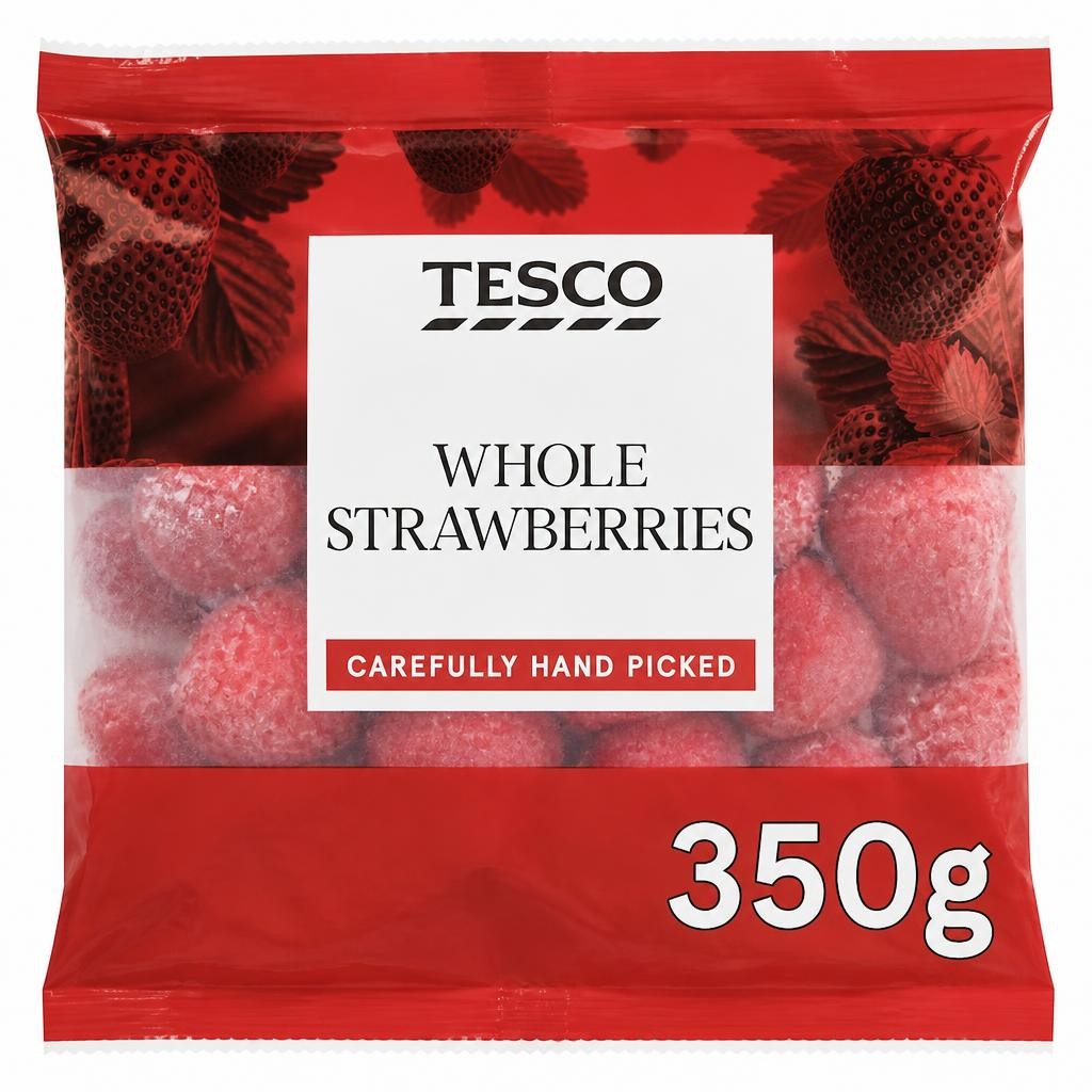 Tesco Frozen Whole Strawberries 350G