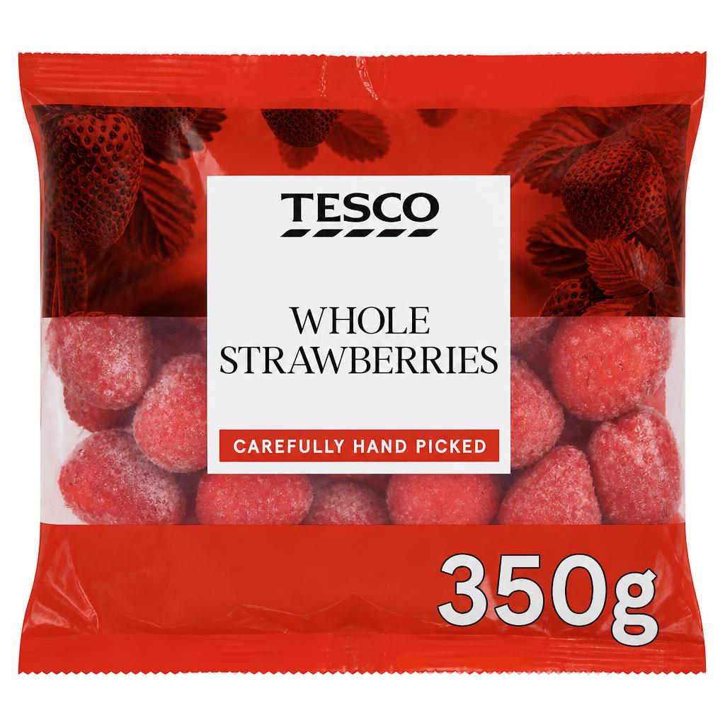 Tesco Frozen Whole Strawberries 350G