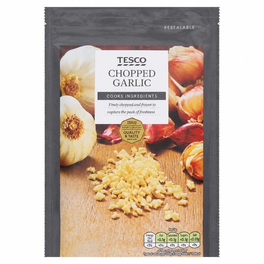 Tesco Frozen Chopped Garlic 100G