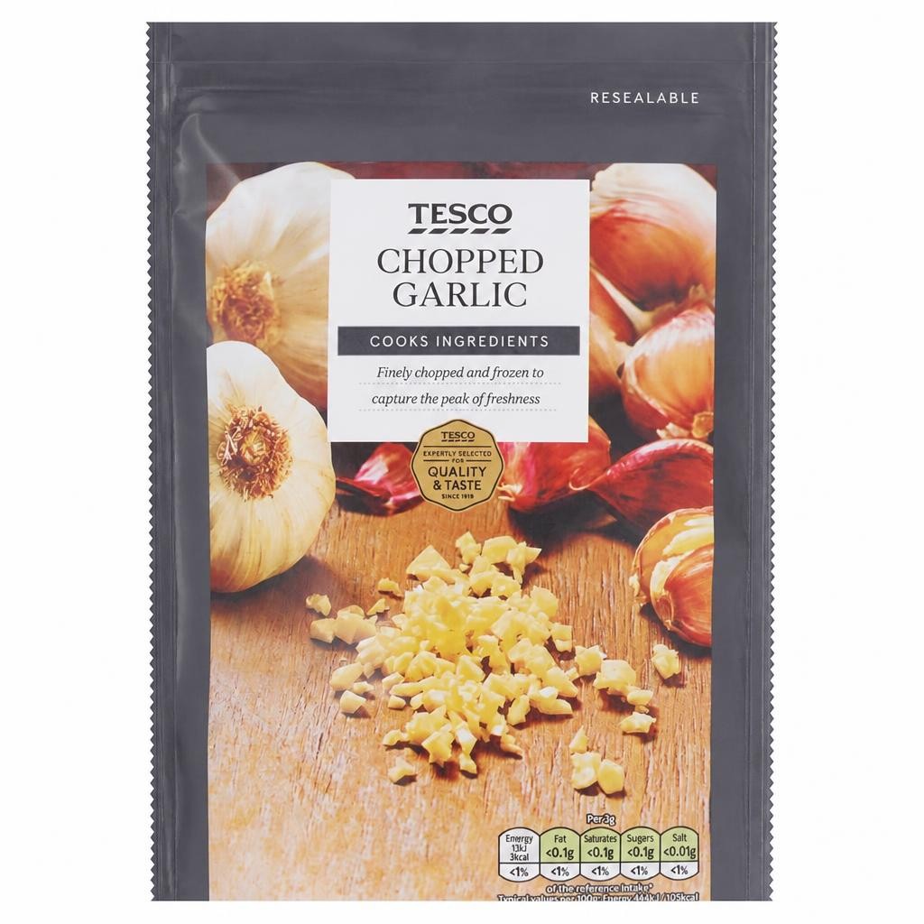 Tesco Frozen Chopped Garlic 100G