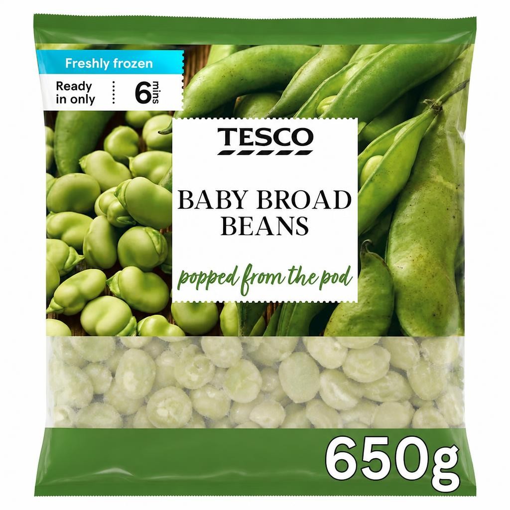 Tesco Baby Broad Beans 650G