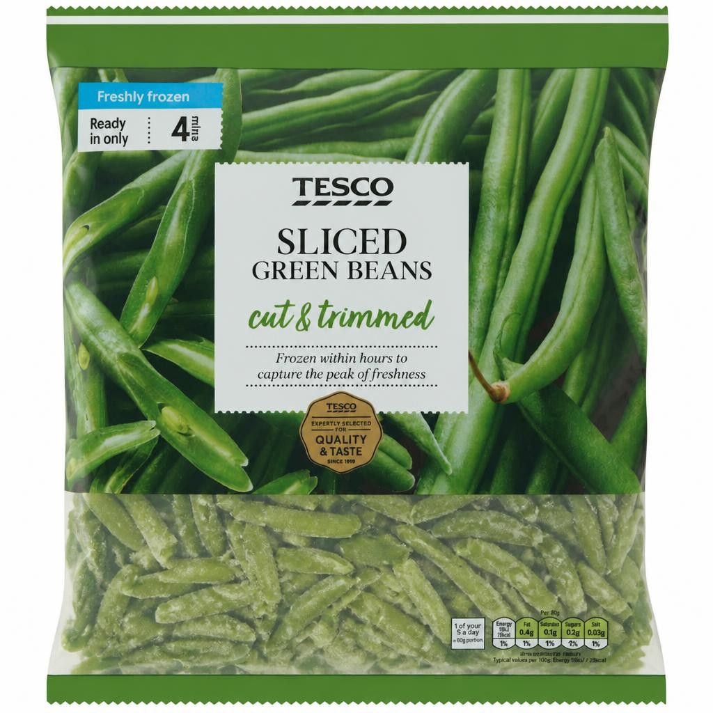 Tesco Sliced Green Beans 850G