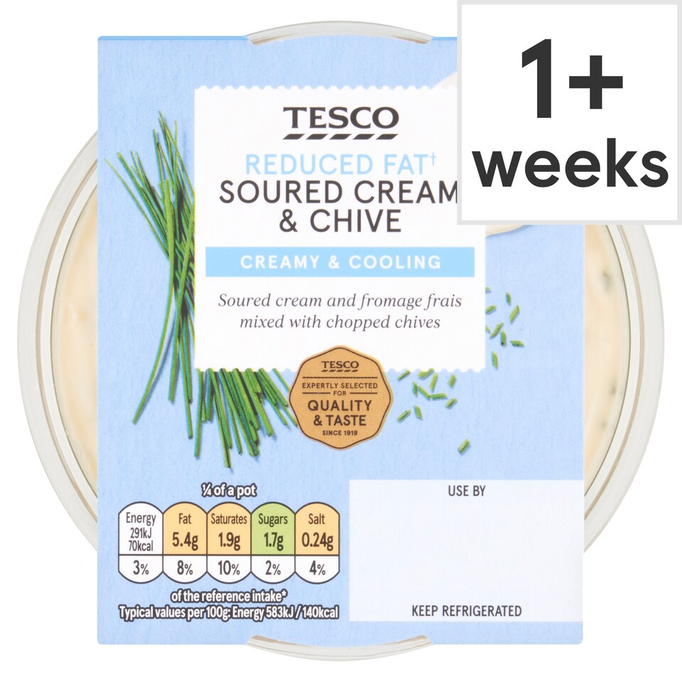 Tesco Reduced Fat Sour Cream & Chive Dip 200G