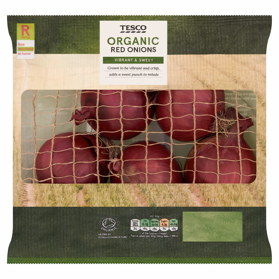 Tesco Organic Red Onions