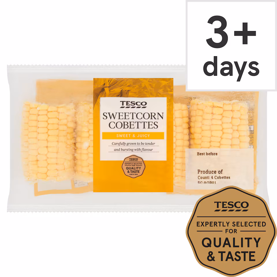 Tesco Sweetcorn Cobettes 4 Pack