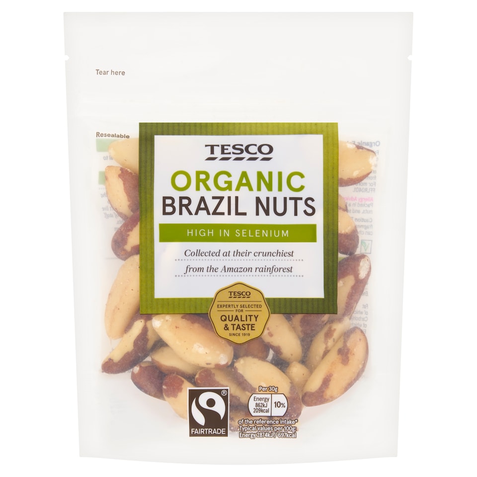 Tesco Fairtrade Organic Brazil Nuts 150g