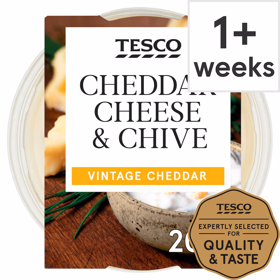 Tesco Cheddar Cheese & Chive Dip 200G