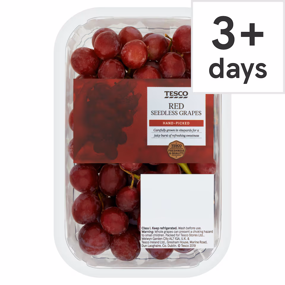 Tesco Red Seedless Grapes 500G