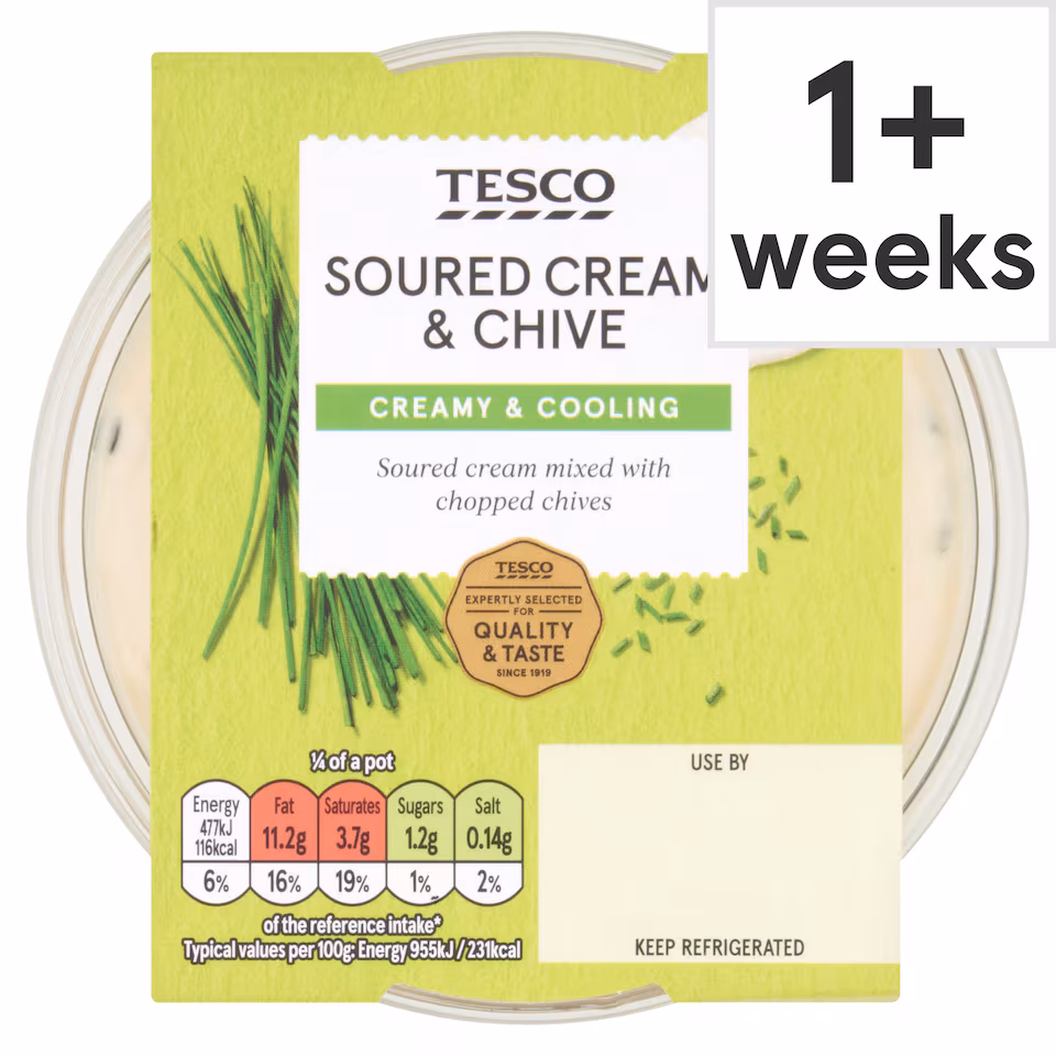 Tesco Sour Cream & Chive Dip 200G