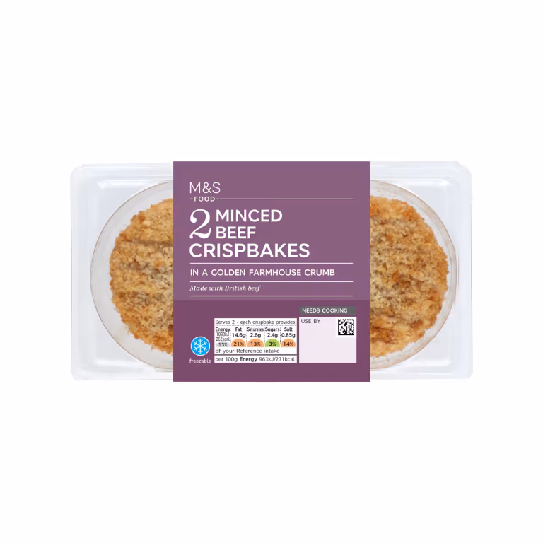 M&S 2 Minced Beef Crispbakes