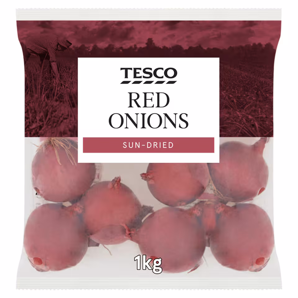 Tesco Red Onions Pack 1Kg