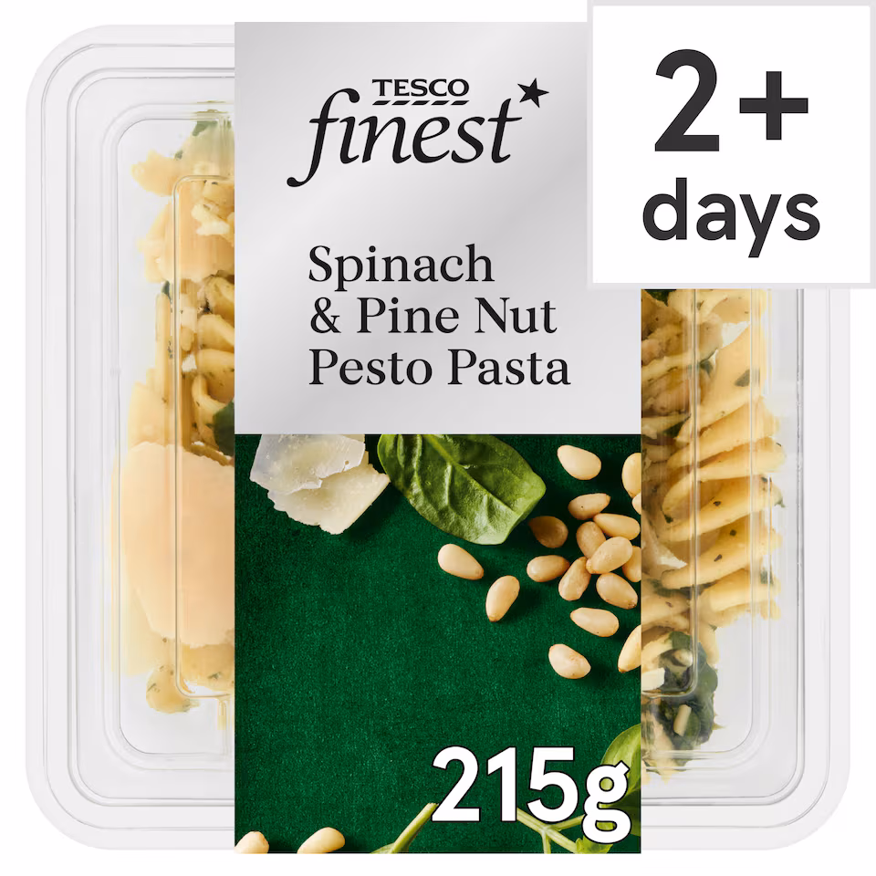 Tesco Finest Spinach Pinenut Pasta 215G