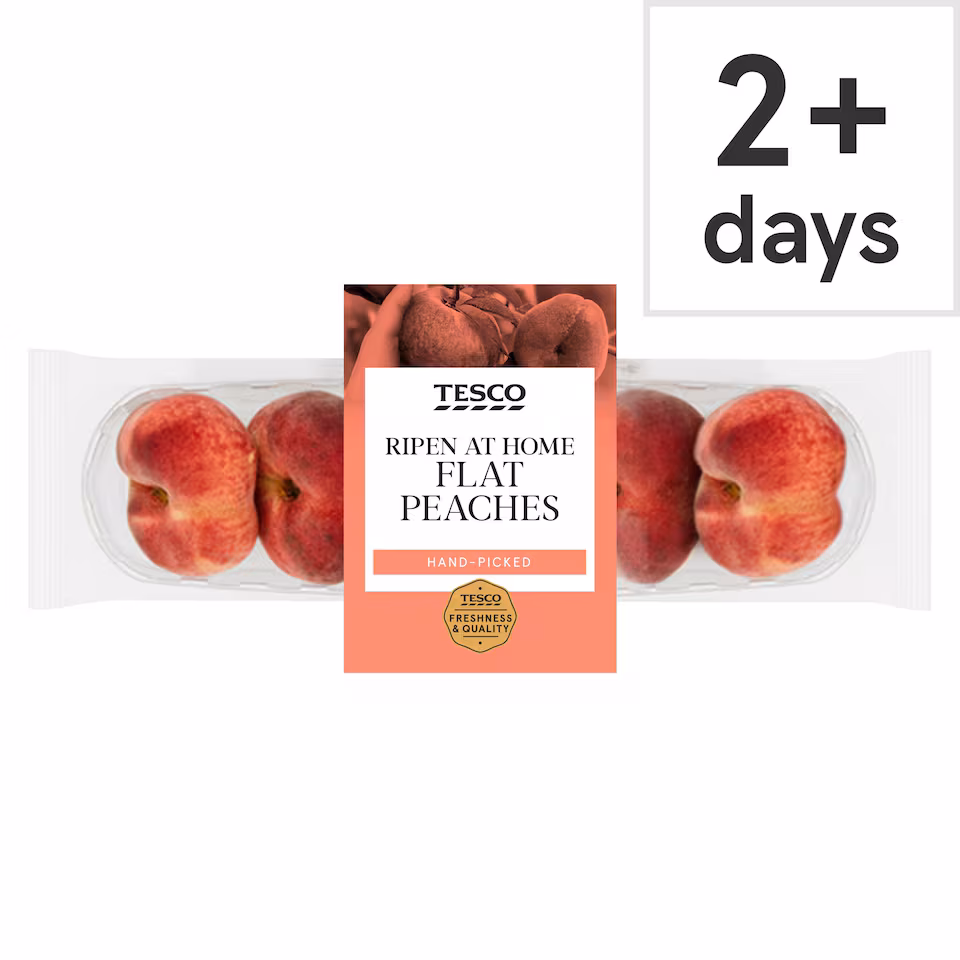 Tesco Flat Peach Minimum 4 Pack