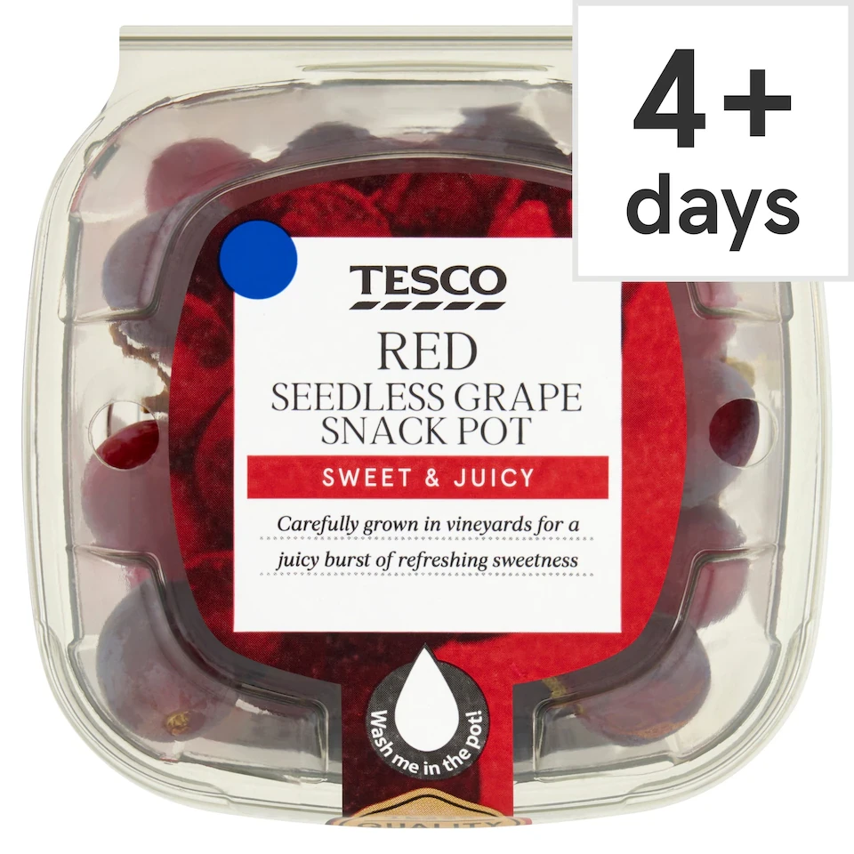 Tesco Red Seedless Grapes Snack Pot 150g
