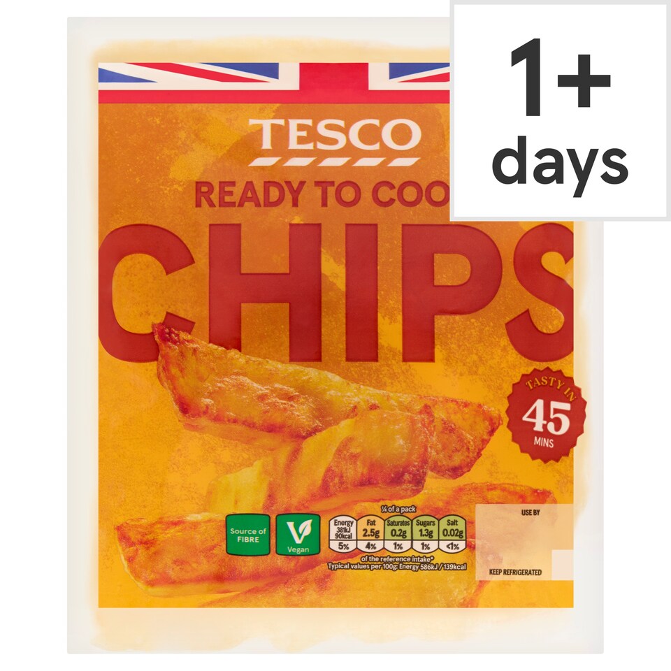 Tesco Ready to Cook Chips 500g