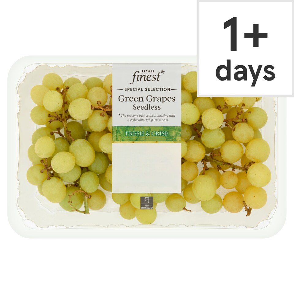 Tesco Finest Green Seedless Grapes 850g