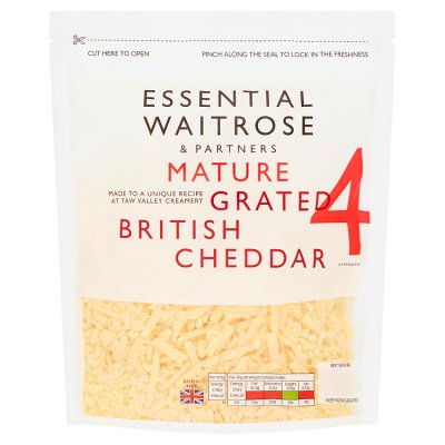 Essential Mature Grated Cheddar Cheese Strength 4