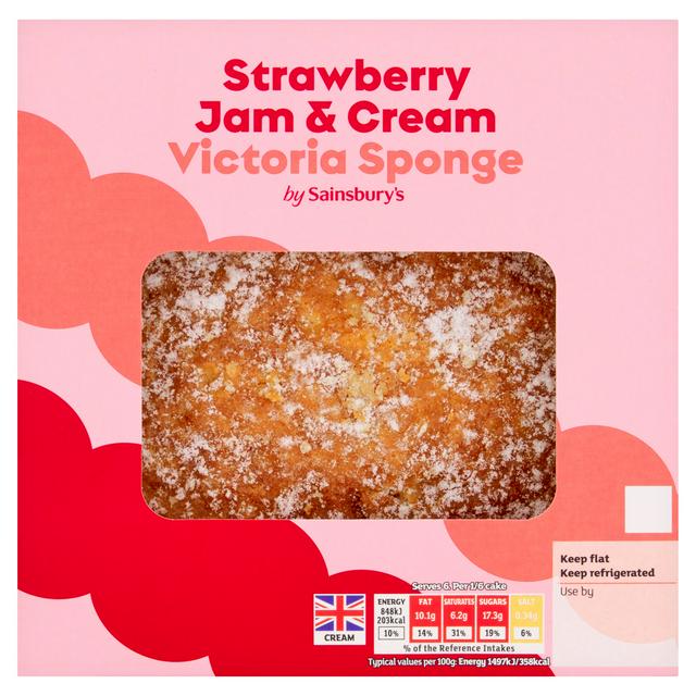 Sainsbury's Strawberry Jam & Cream Victoria Sponge 340g