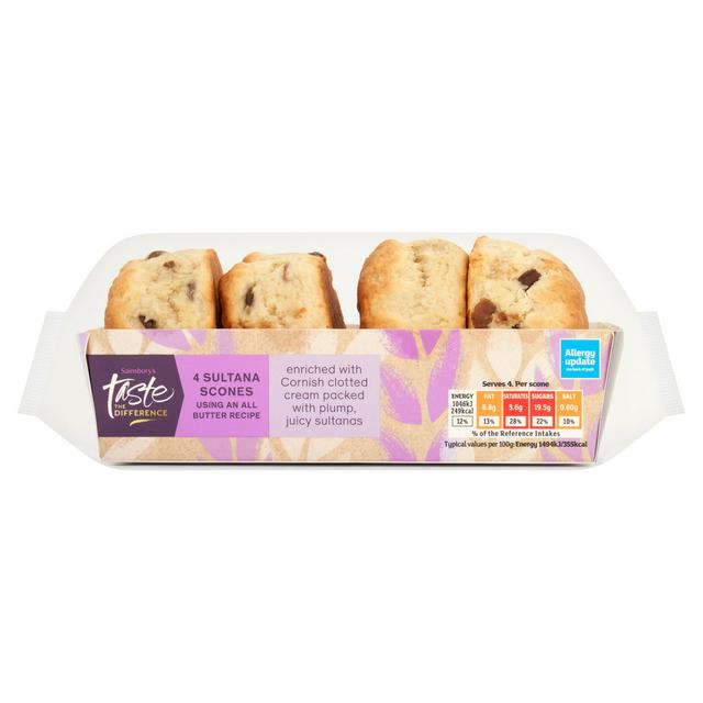 Sainsbury's Sultana Scones, Taste the Difference x4