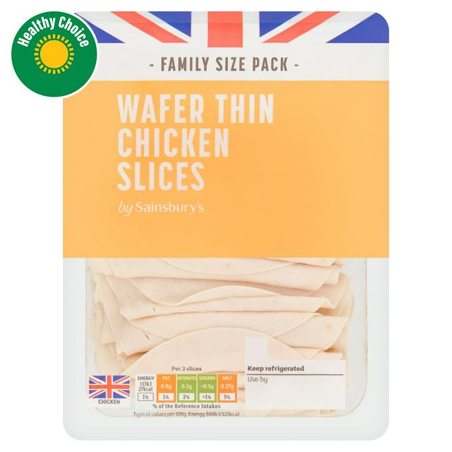 Sainsbury's British Wafer Thin Cooked Chicken Slices 400g