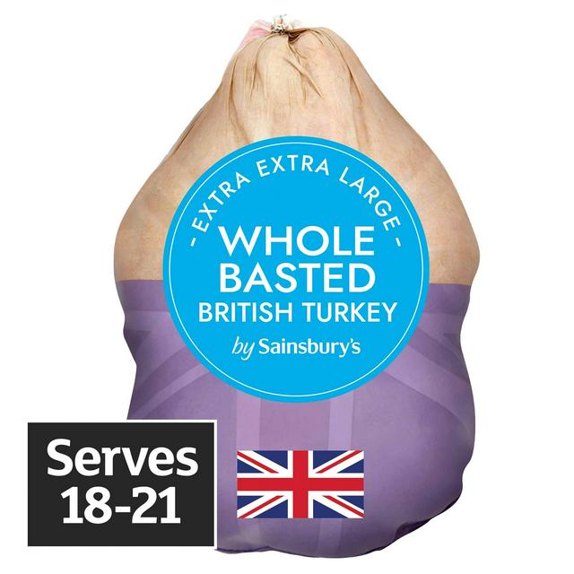 Sainsbury's Extra Extra Large Frozen British Whole Basted Turkey 8.9-10.6kg