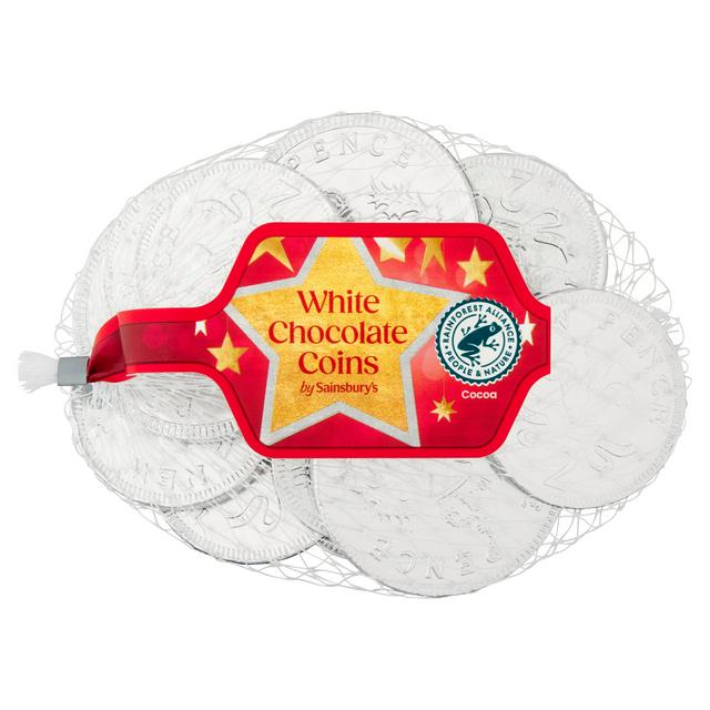 Sainsbury's White Chocolate Coins 70g