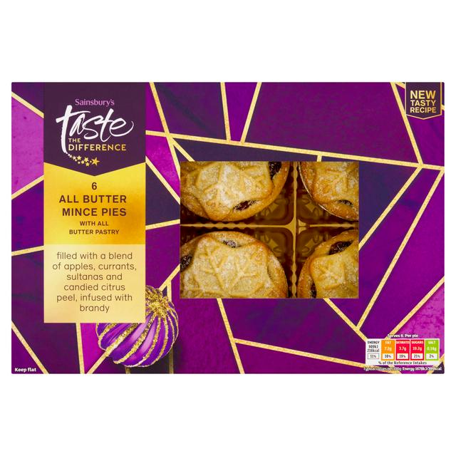 Sainsbury's All Butter Mince Pies, Taste the Difference x6 325g