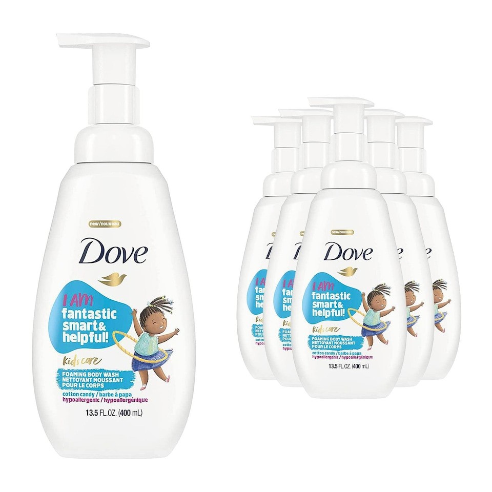 Dove Kids Care Hypoallergenic Skin Care Foaming Body Wash Cotton Candy, 6x400ml