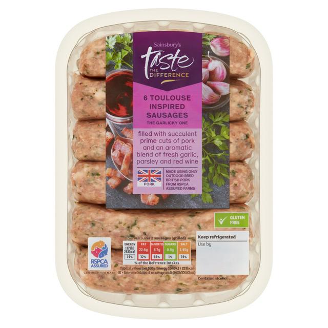 Sainsbury's Toulouse Inspired Sausages, Taste the Difference x6 400g