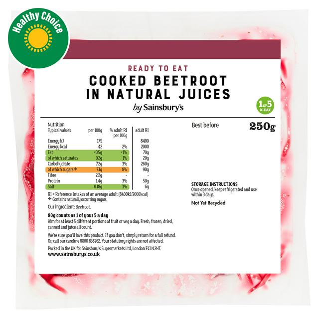 Sainsbury's Beetroot Vacuum Pack 250g